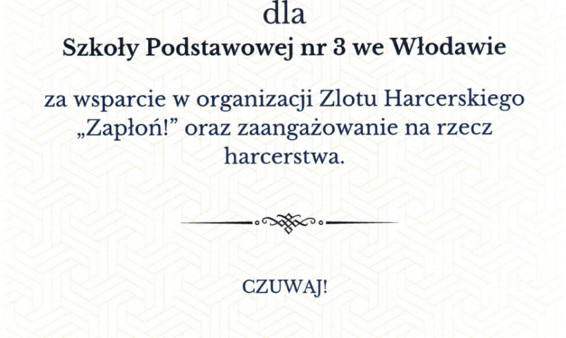 Podziękowania